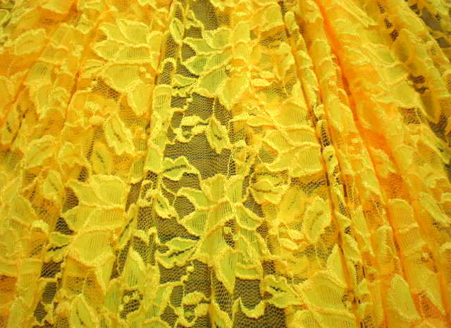 5.Yellow Romance Flower Lace